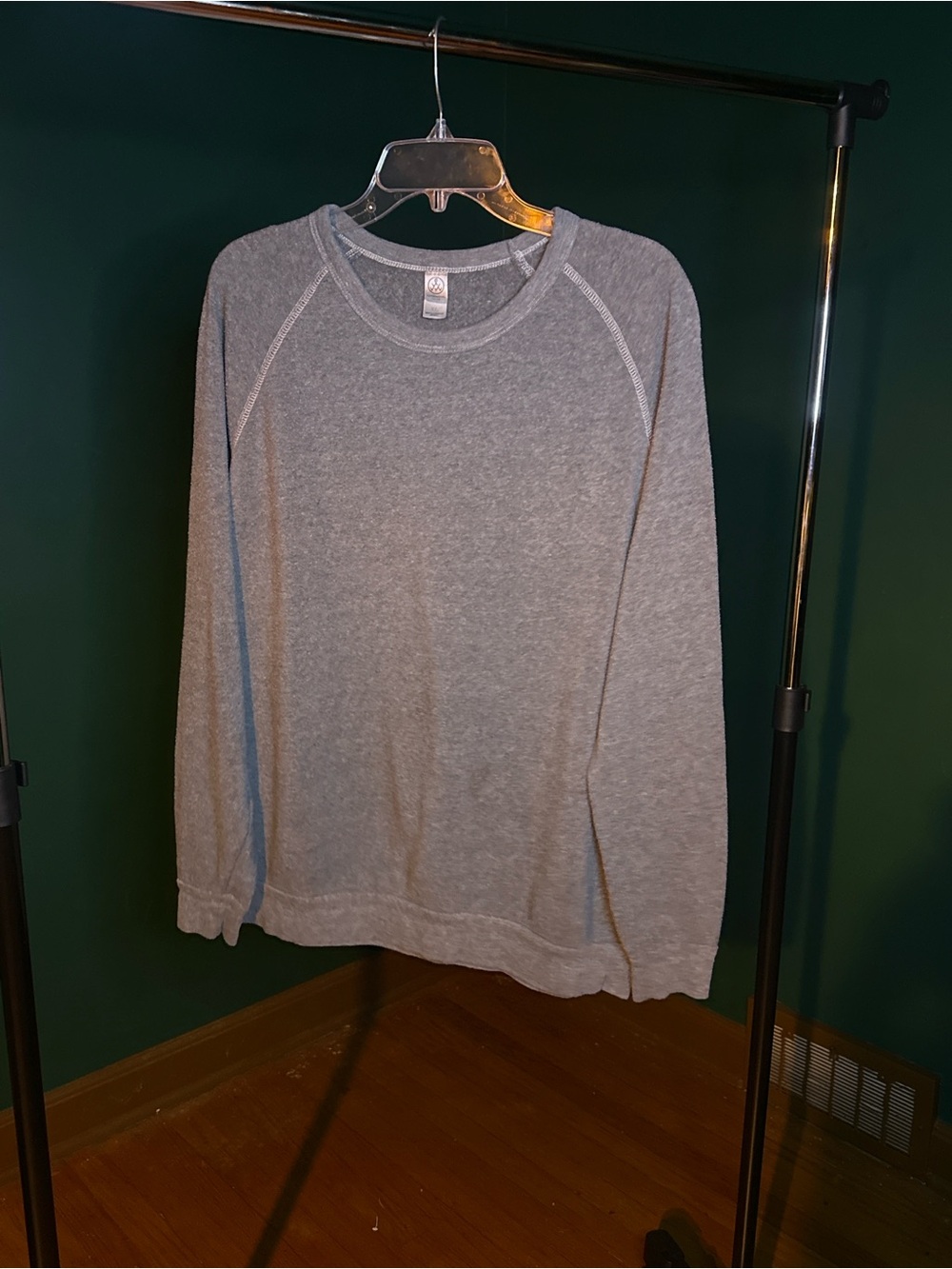Alternative Gray Crewneck Raglan Sweatshirt